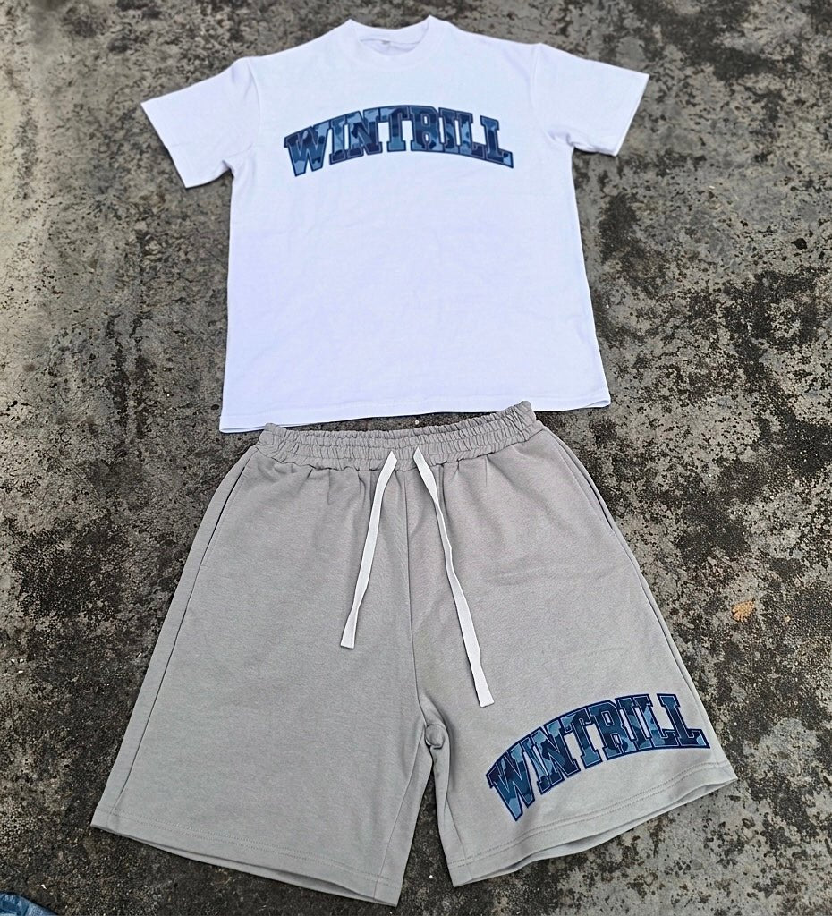 Wintrill Horizon Short Set - White / Blue / Grey - Wintrill Studios