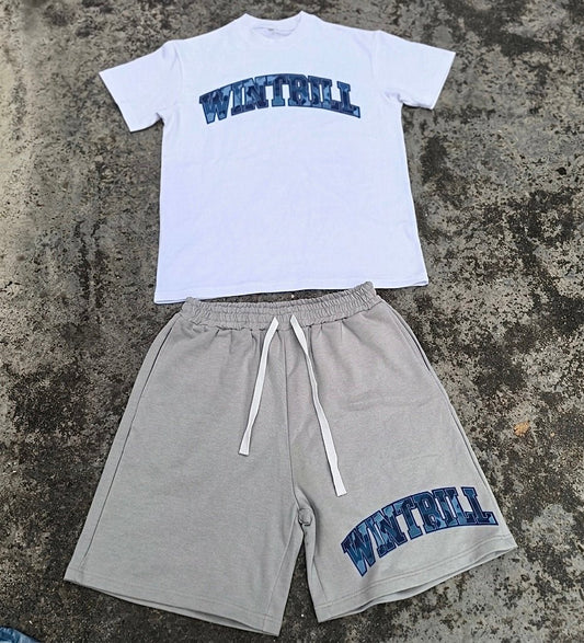 Wintrill Horizon Short Set - White / Blue / Grey - Wintrill Studios